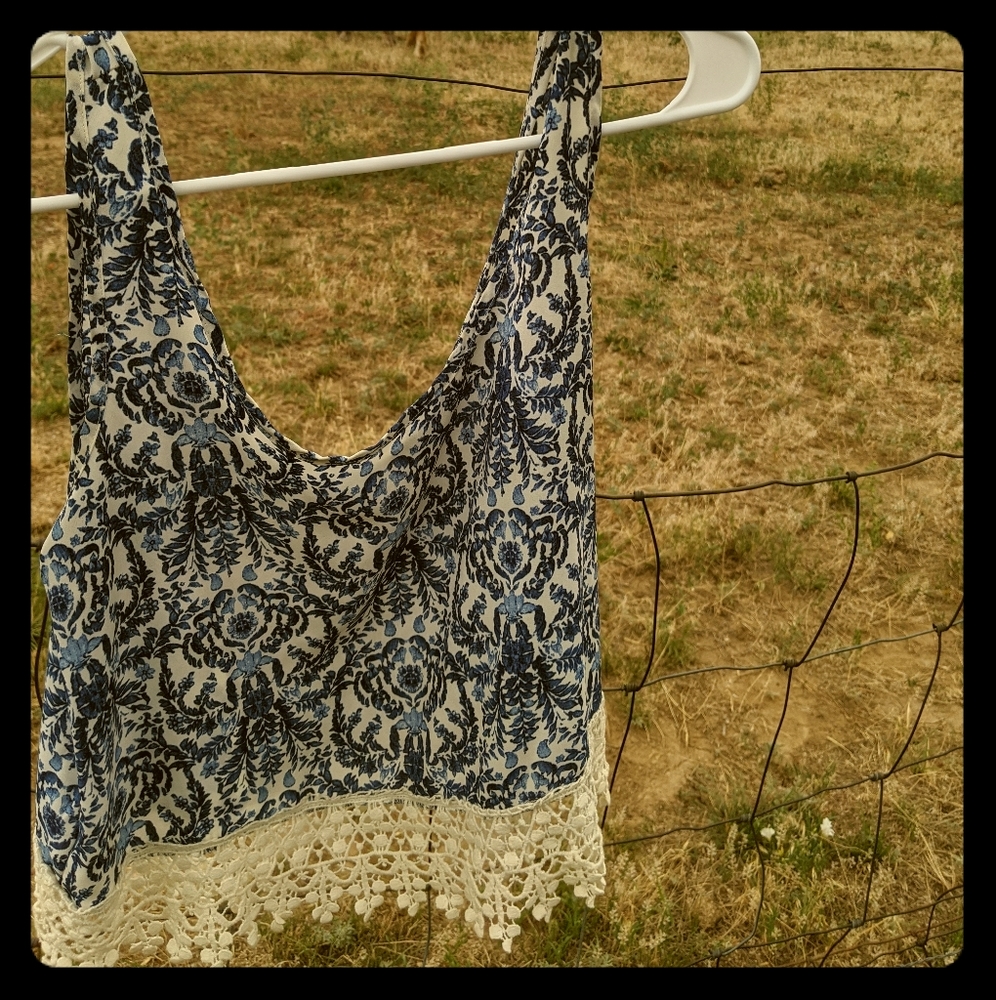 Flowy Laced Tank Blouse